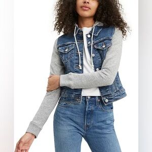 Hybrid Denim Hoodie Classic Trucker Jacket